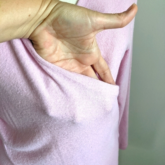 Nwt Seven 7 Pink Faux Wrap Sweater L - Picture 4 of 9